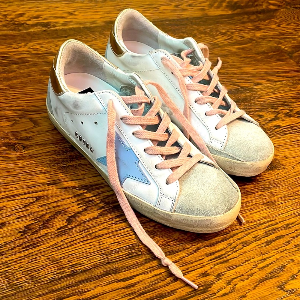GOLDEN GOOSE Superstar Mixed Leather Low Top Sneakers size 6
